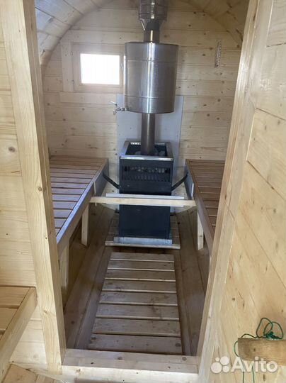 Баня бочка в аренду на колесах