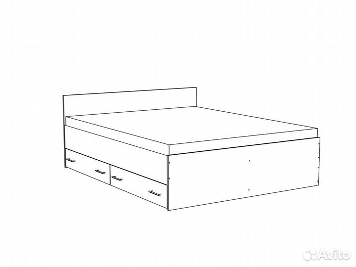 Кровать с ящиками Амелина