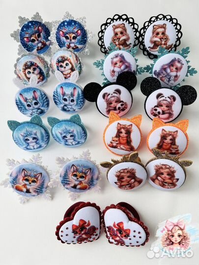 Бантики ручной работы новогодние