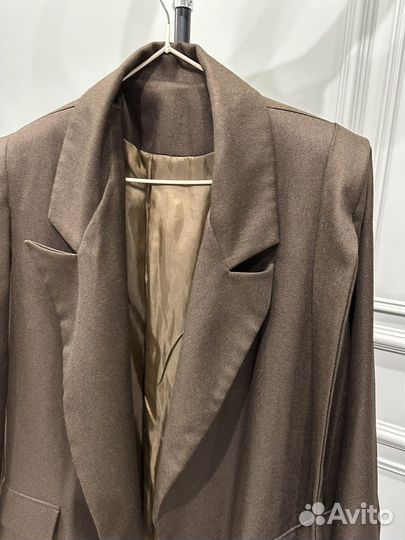 Пиджак коричневый оверсайз