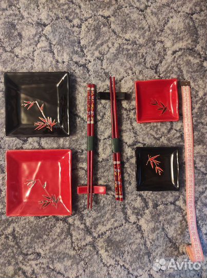 Посуды для суши с бамбуковыми матами