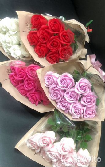 Букет из мыльных роз