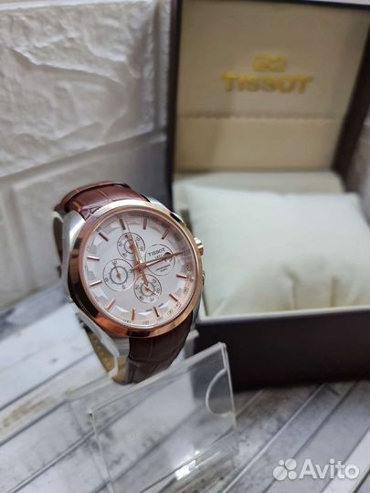 Элитные часы на кожаном ремешке Tissot