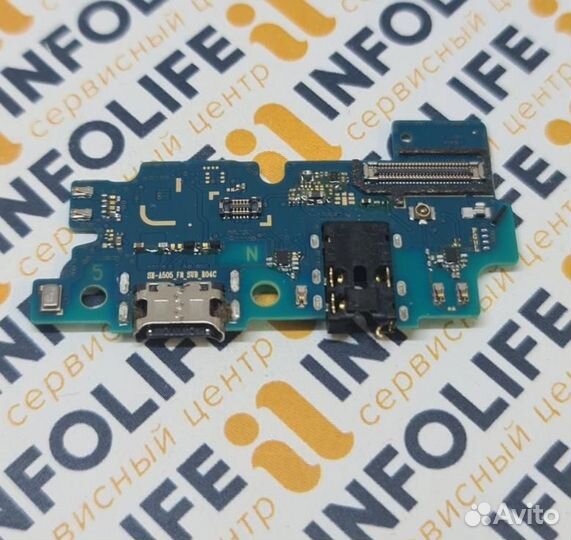 Шлейф плата, системный разъем Samsung A505 orig