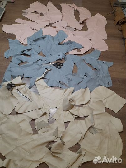 Лоскуты натуральной кожи 3 кг