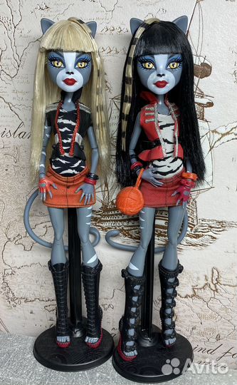 Куклы монстер хай Пурсифона и Мяулодия
