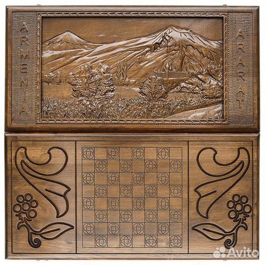 Нарды и шашки резные Армения 60 х 60 см бук Армения 62495