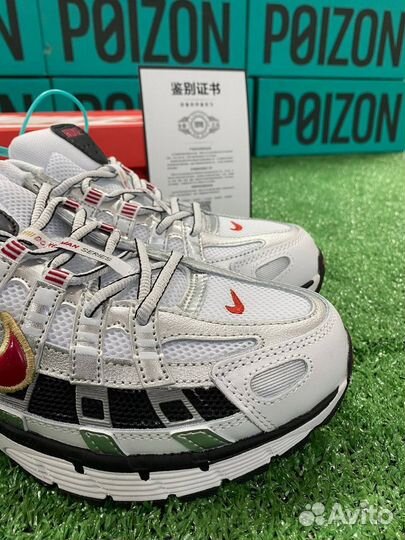 Nike P6000 White Red серебряные Оригинал Poizon