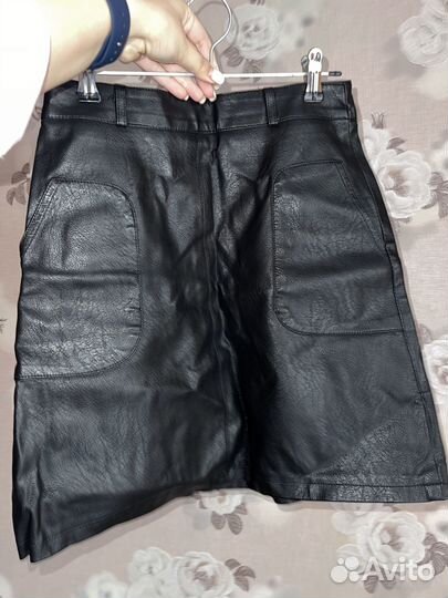 Юбка из экокожи