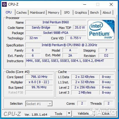 Процессор Intel B960