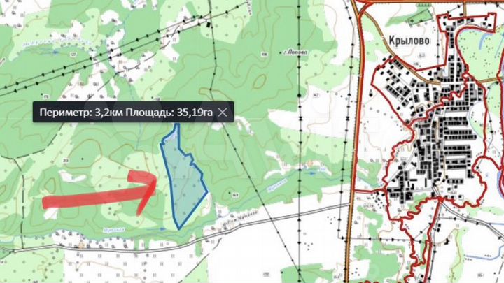 Участок 34,53 га (СНТ, ДНП)