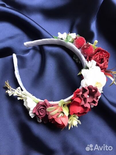 Ободок с цветами