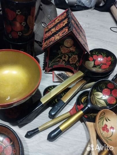 Набор столовой посуды хохлома