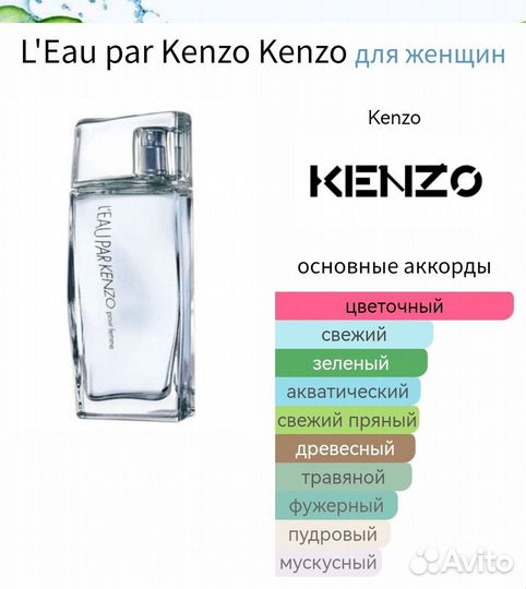 Kenzo Leau par kenzo Pour Femme духи