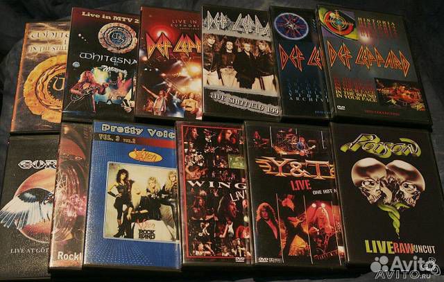 Коллекция DVD дисков западных рок групп