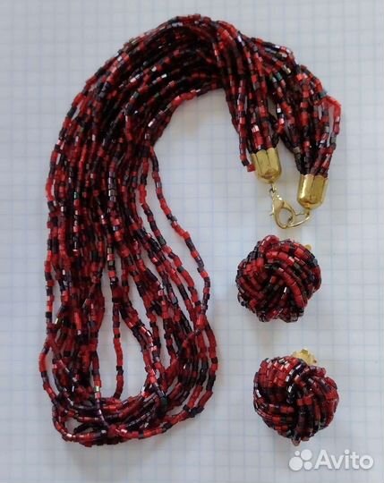 Бисер бусы винтаж Чехословакия