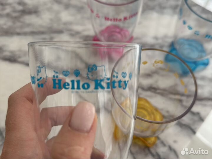Hello kitty стаканы набор 4 шт