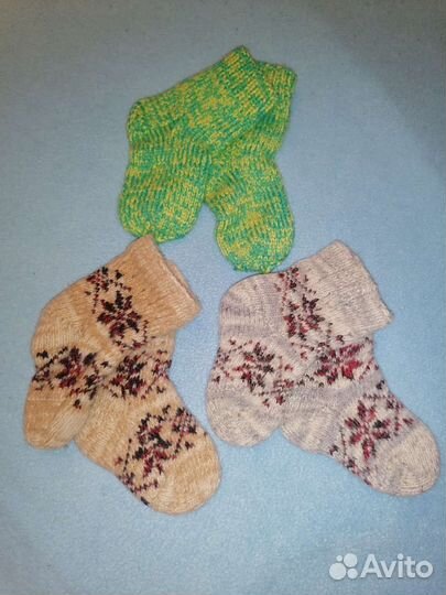 Теплые шерстяные носочки