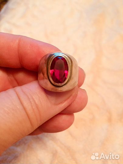 Кольцо серебро 875