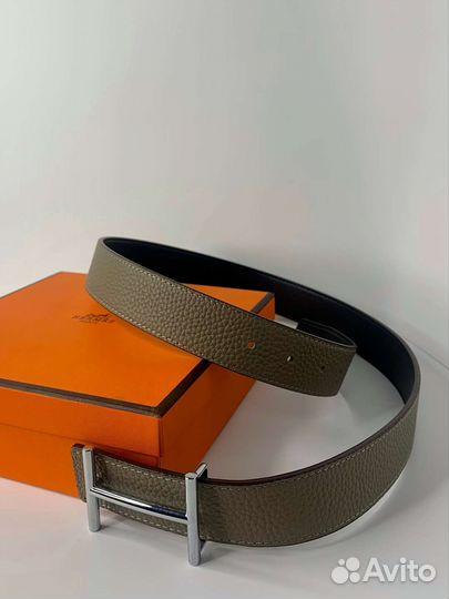Ремень. Hermes,серый, новый в упаковке