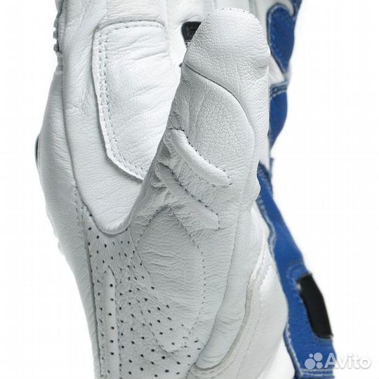 Перчатки кожаные Dainese 4-stroke 2 White/Light-Bl