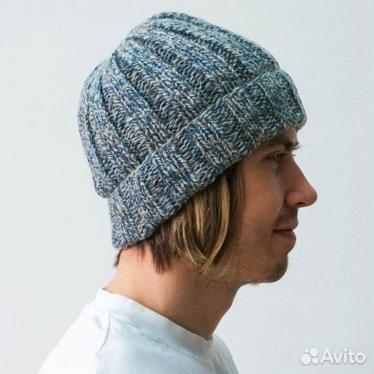 Вязаная шапка бини «Нилгири» индиго