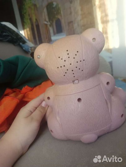 Детский светильник розовый мишка