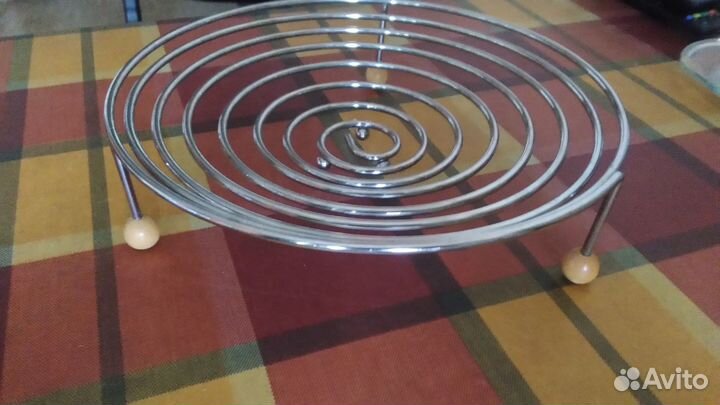 Фруктовница форма для фруктов, металл хром, 28 см