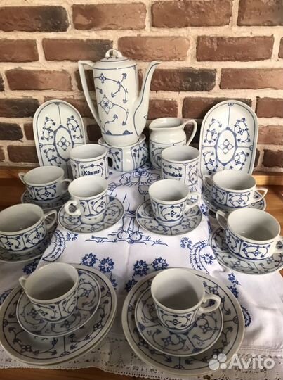 Сервиз луковый узор, индийский узор Германия 27 пр