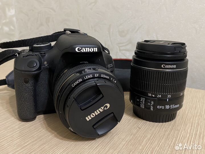Canon 600d 18-55 + объектив 50 mm 1.4
