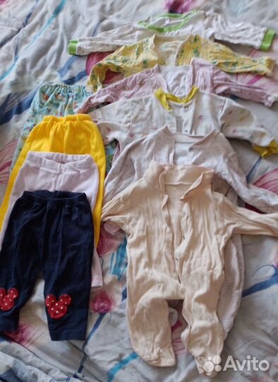 Вещи пакетом для девочки от 0 до 1 года