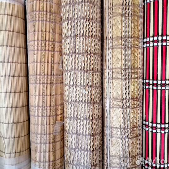 Шторы рулонные из бамбука и ротанга (жалюзи)