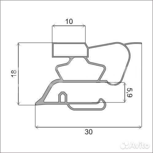 Резина для холодильников 29х55 см - 2 шт