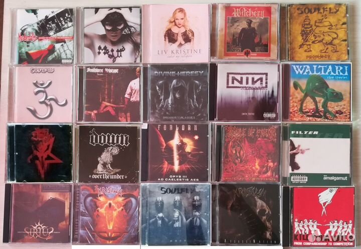 Cd компакт диски с рок/метал музыкой