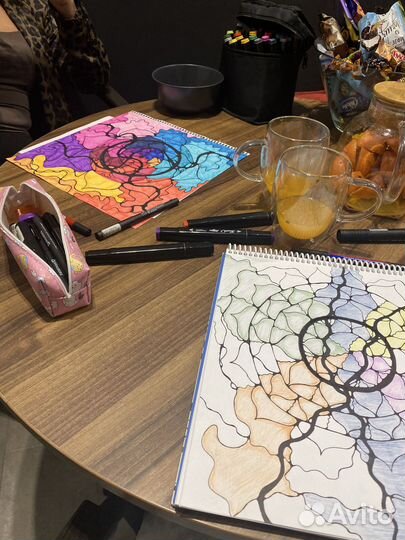 Нейрографика, рисование со специалистом, девичник