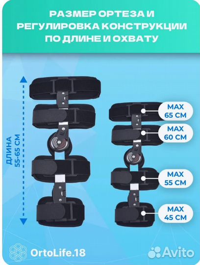 Ортез на коленный сустав с шарнирами