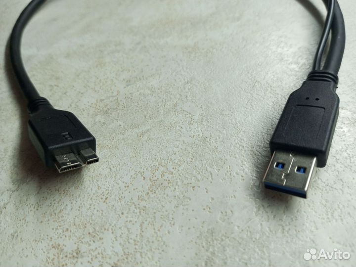 Кабель USB 3.0 с доп питанием для переносного HD