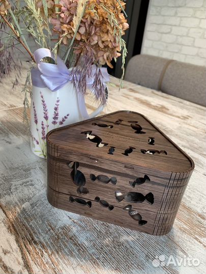 Деревянная коробка подарочная