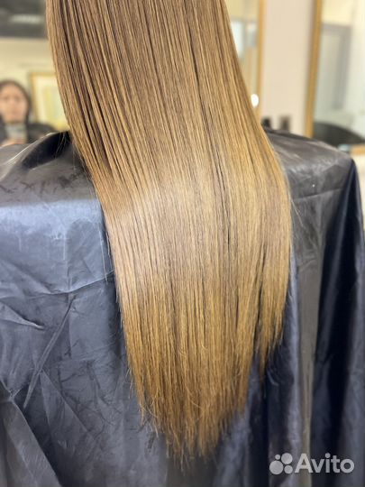 Кератиновое выпрямление волос