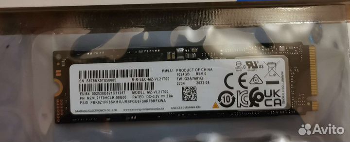 SSD Samsung PM9A1 (980pro oem) 512gb/1Tb/2Tb new