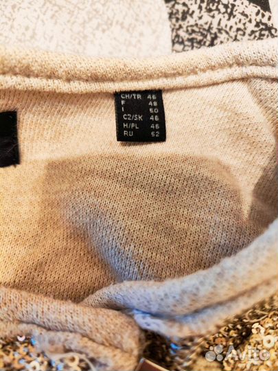 Жакет-косуха,толстовка с пайетками 46р