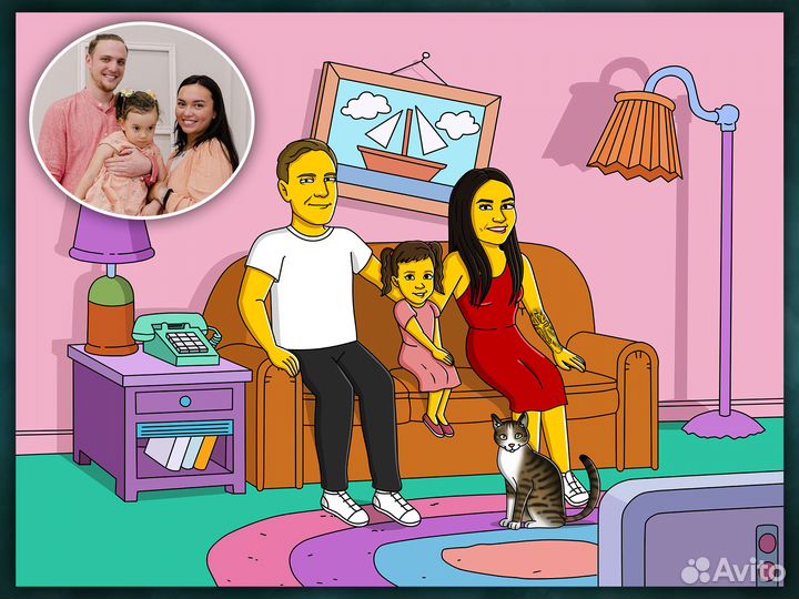 Портрет в стиле Симпсонов