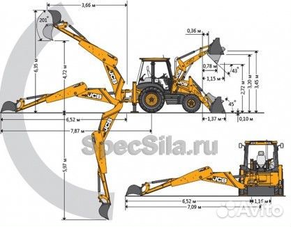 Услуги экскаватора-погрузчика
