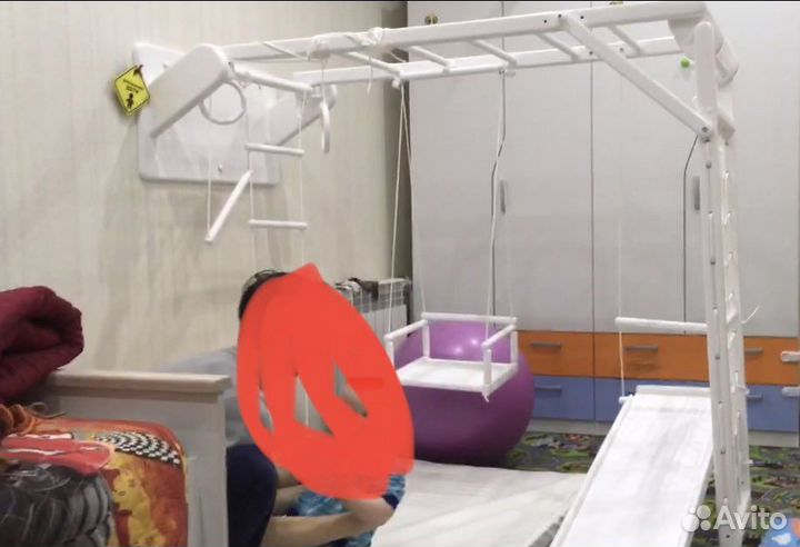 Складной деревянный детский спортивный комплекс