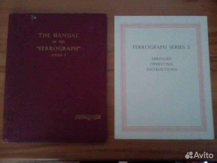 Оригинальная сервисная документация на Ferrograph