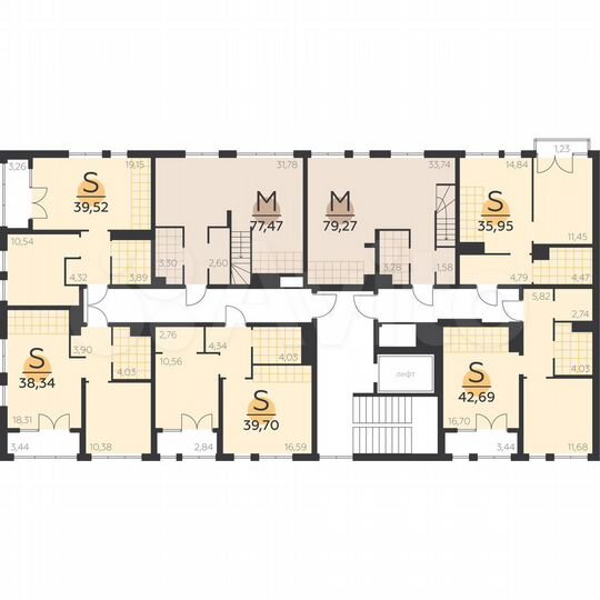 1-к. квартира, 35,9 м², 4/5 эт.