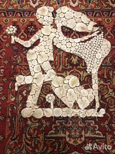 Панно из можжевельника для саун и бань