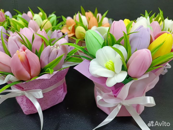 Тюльпаны из мыла
