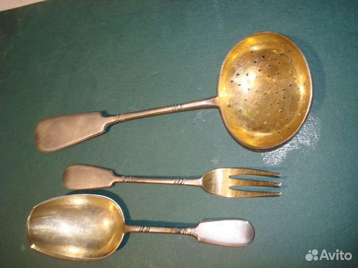 3 серебряных столовых предмета Россия. Антиквариат