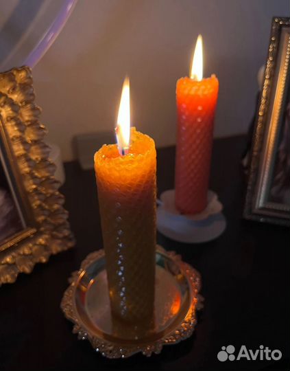 Свечи из вощины. Набор свечей из вощины. Винтаж